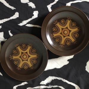 Boho floral plates (pair)